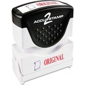 Cosco Accustamp2 Shutter Stamp with Microban, Red/Blue, ORIGINAL, 1 5/8 x 1/2 35540